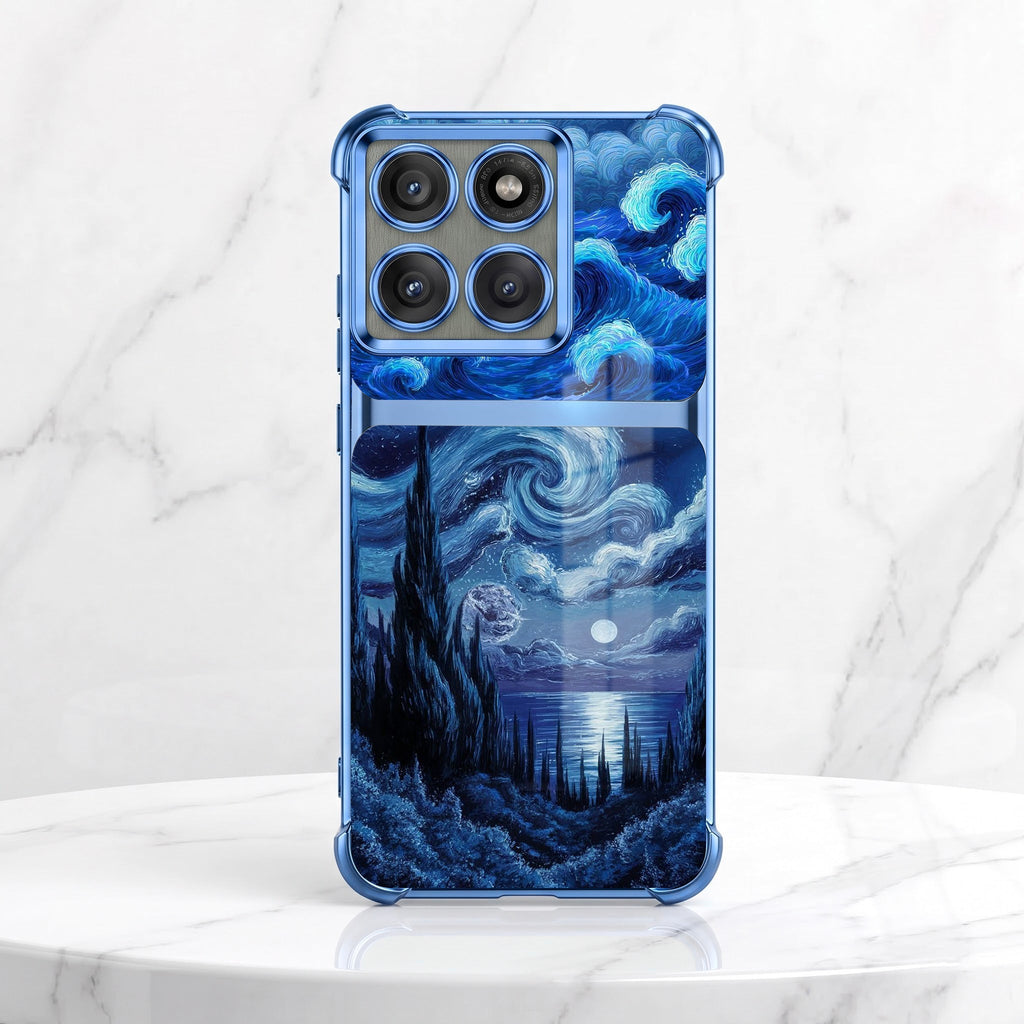 Motorola Edge 60 Pro 5G Midnight Ocean Dual-Tone Transparent Blue Airbags Case