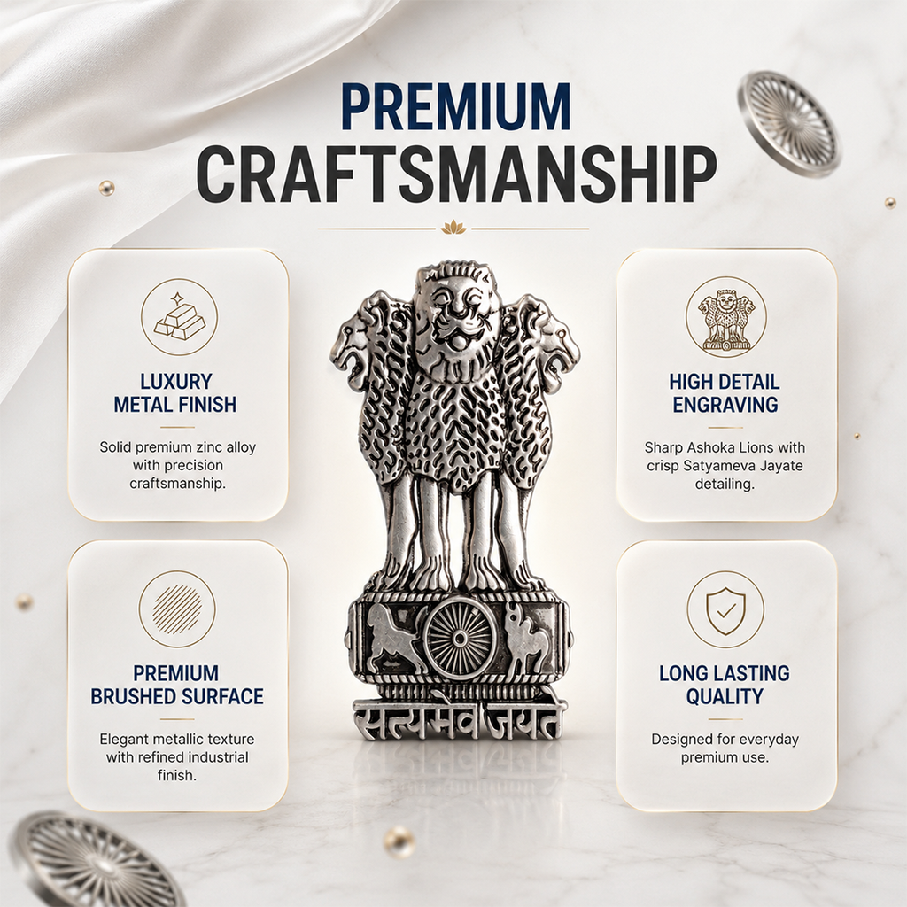 Tecno Spark 50 5G Compatible Satyamev Jayate 3D Metal Emblem Sticker
