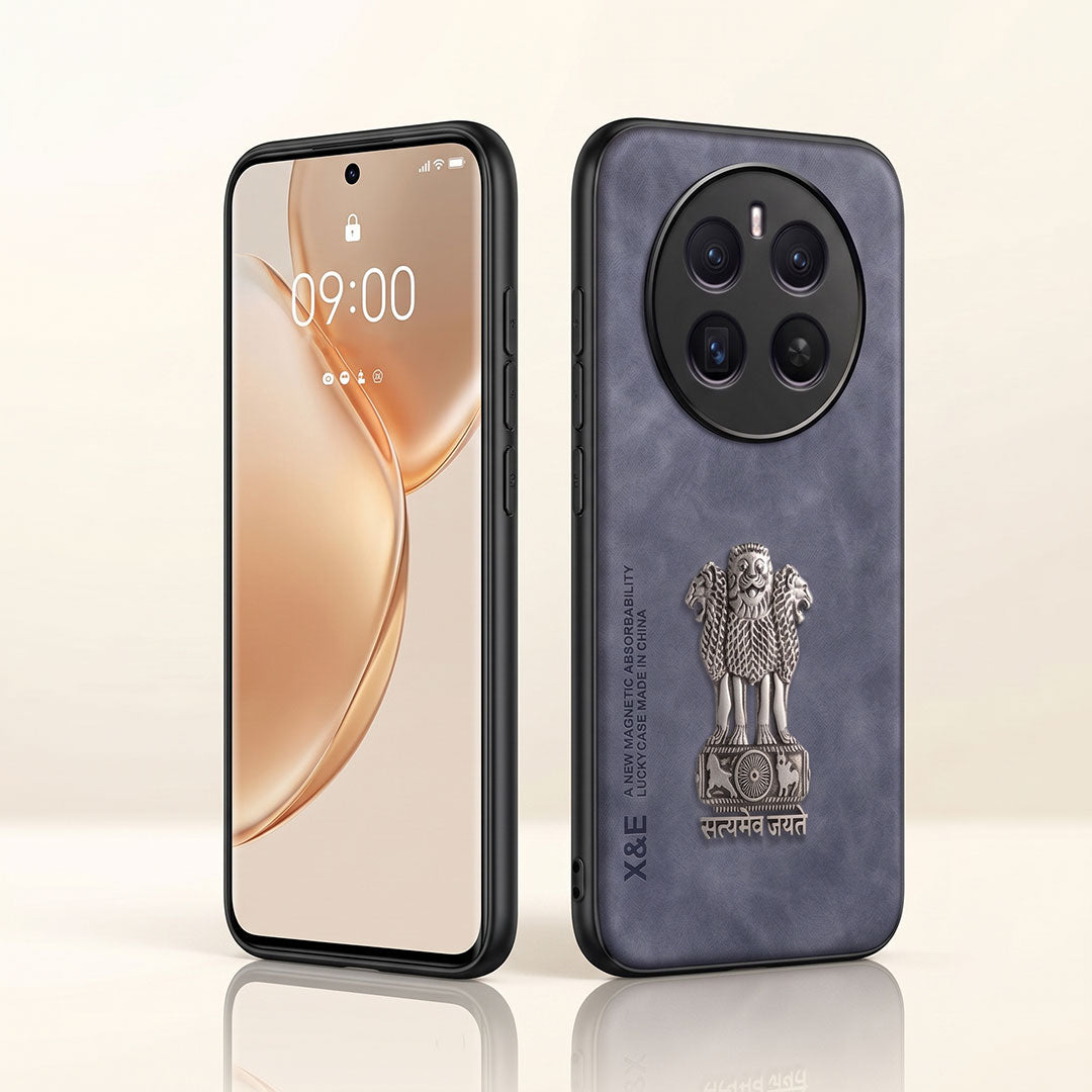 Realme 12 Pro+ 5G Metal Emblem Satyamev Jayate Comfortable Sheepskin Phone Case