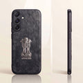 Samsung Galaxy A35 5G Metal Emblem Satyamev Jayate Comfortable Sheepskin Phone Case