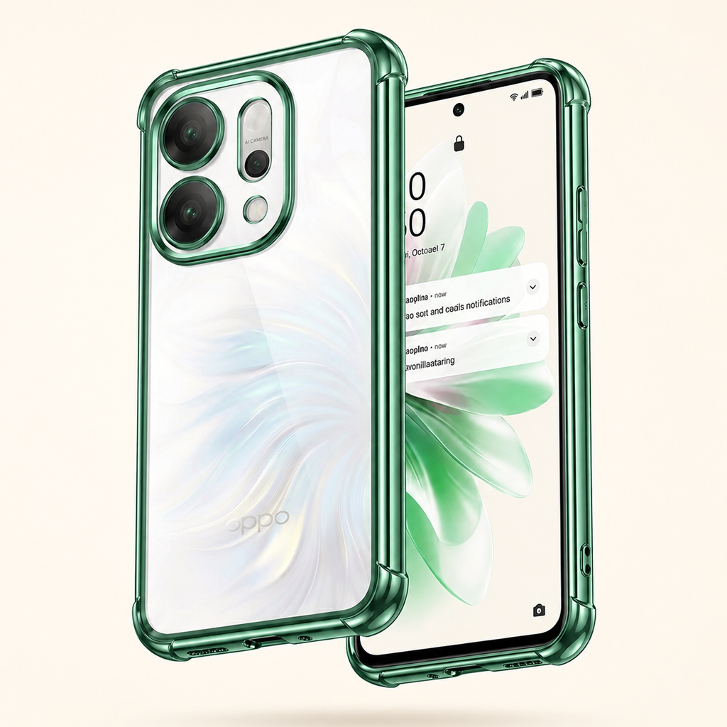 Oppo Reno 14 Pro 5G Anti-Yellow Electroplating Transparent Airbags Case