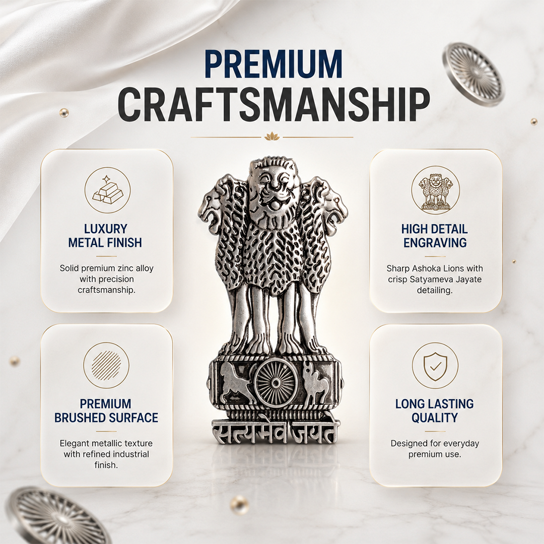 OPPO A6s 5G Compatible Satyamev Jayate 3D Metal Emblem Sticker