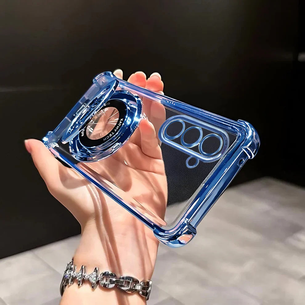 Samsung Galaxy A14 5G Original Luxury Magnifier Ring Stand Shockproof Airbags Corner Case