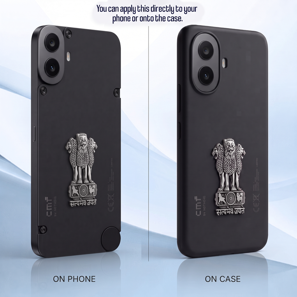 CMF Phone 1 5G Compatible Satyamev Jayate 3D Metal Emblem Sticker