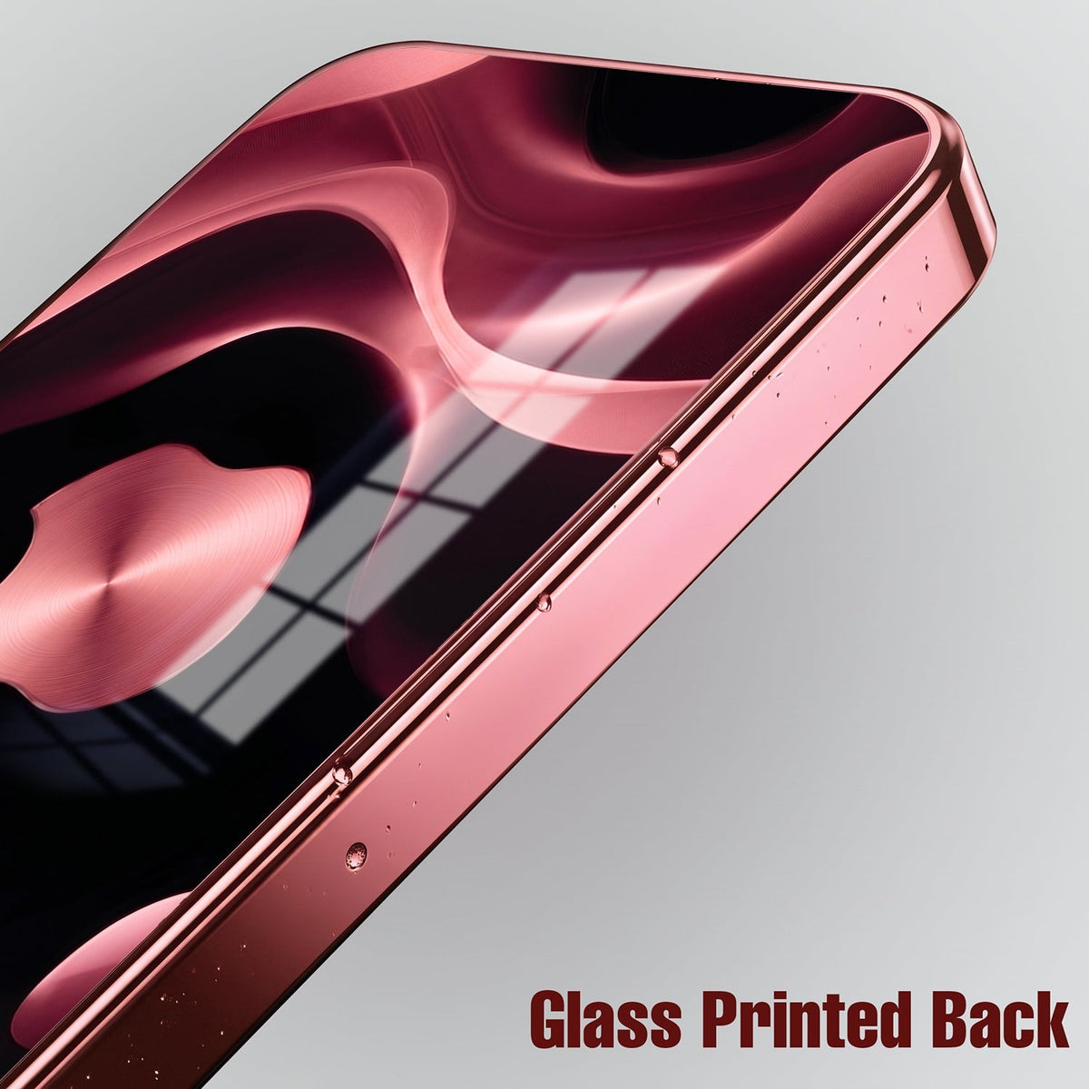 Oppo Reno 14 5G Luxury Wave Pink Electroplated Glass Phone Back Case