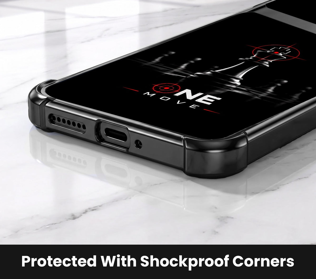 Motorola Edge 60 Pro 5G One Move Dual-Tone Transparent Black Airbags Case