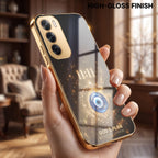 Oppo Reno 12 Pro 5G God’s Plan Evil Eye Gold Electroplated Glass Phone Back Case