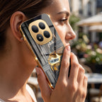 Redmi Note 15 Pro+ 5G Golden BMW Gold Electroplated Glass Phone Back Case