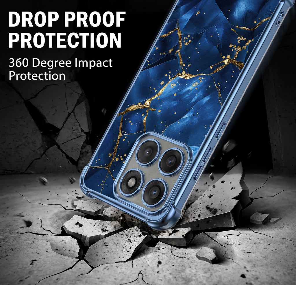 Motorola Edge 60 Pro 5G Blue Crimson Marble Airbags Printed Back Case