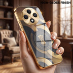 Oppo F27 Pro+ 5G Royal Emblem Gold Electroplated Glass Phone Back Case