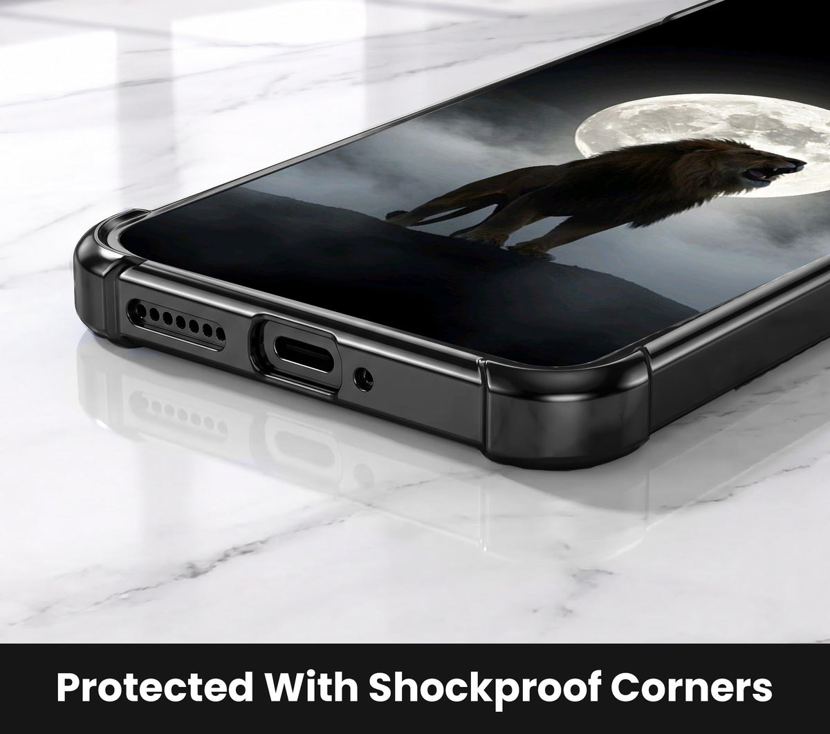 Oppo F31 Pro 5G Lunar Wolf Black Airbags Printed Back Case