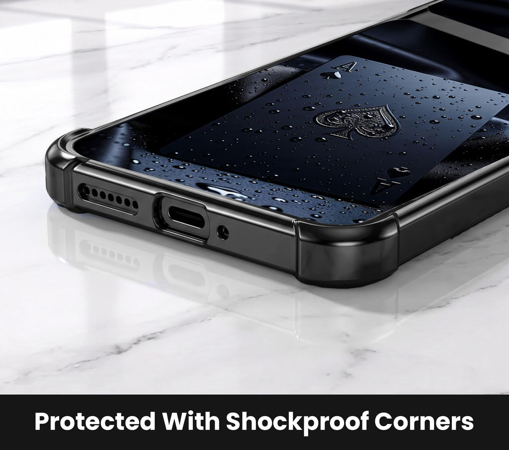 Motorola Edge 60 Pro 5G Ace King Dual-Tone Transparent Black Airbags Case