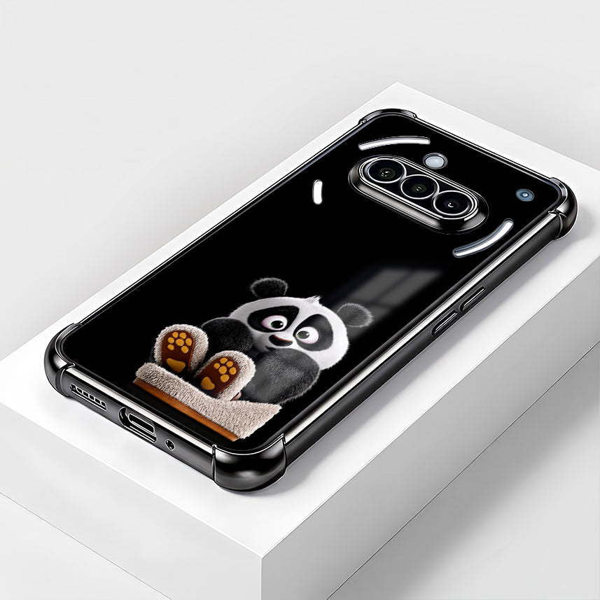 Nothing Phone 3a 5G Cute Panda Black Airbags Printed Back Case