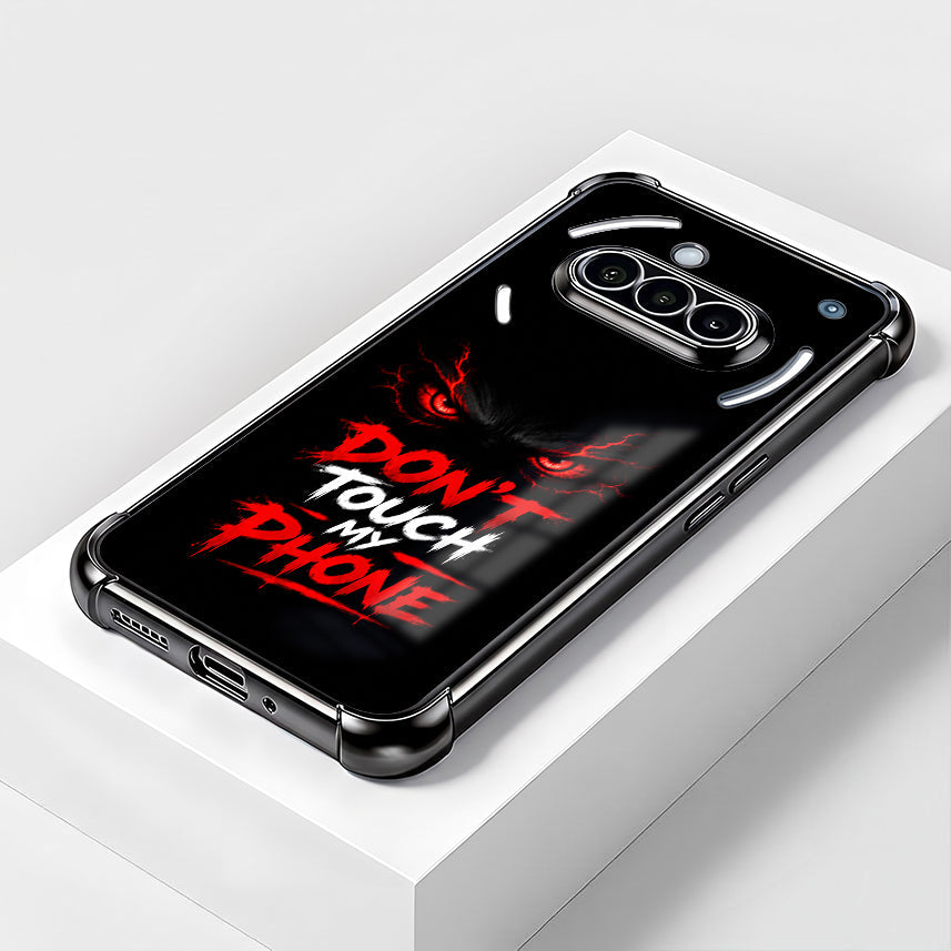 Nothing Phone 3a 5G Don't Touch My Phone Black Airbags Printed Back Case