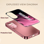 Vivo V40 Pro 5G Liquid Wave Pink Electroplated Glass Phone Back Case