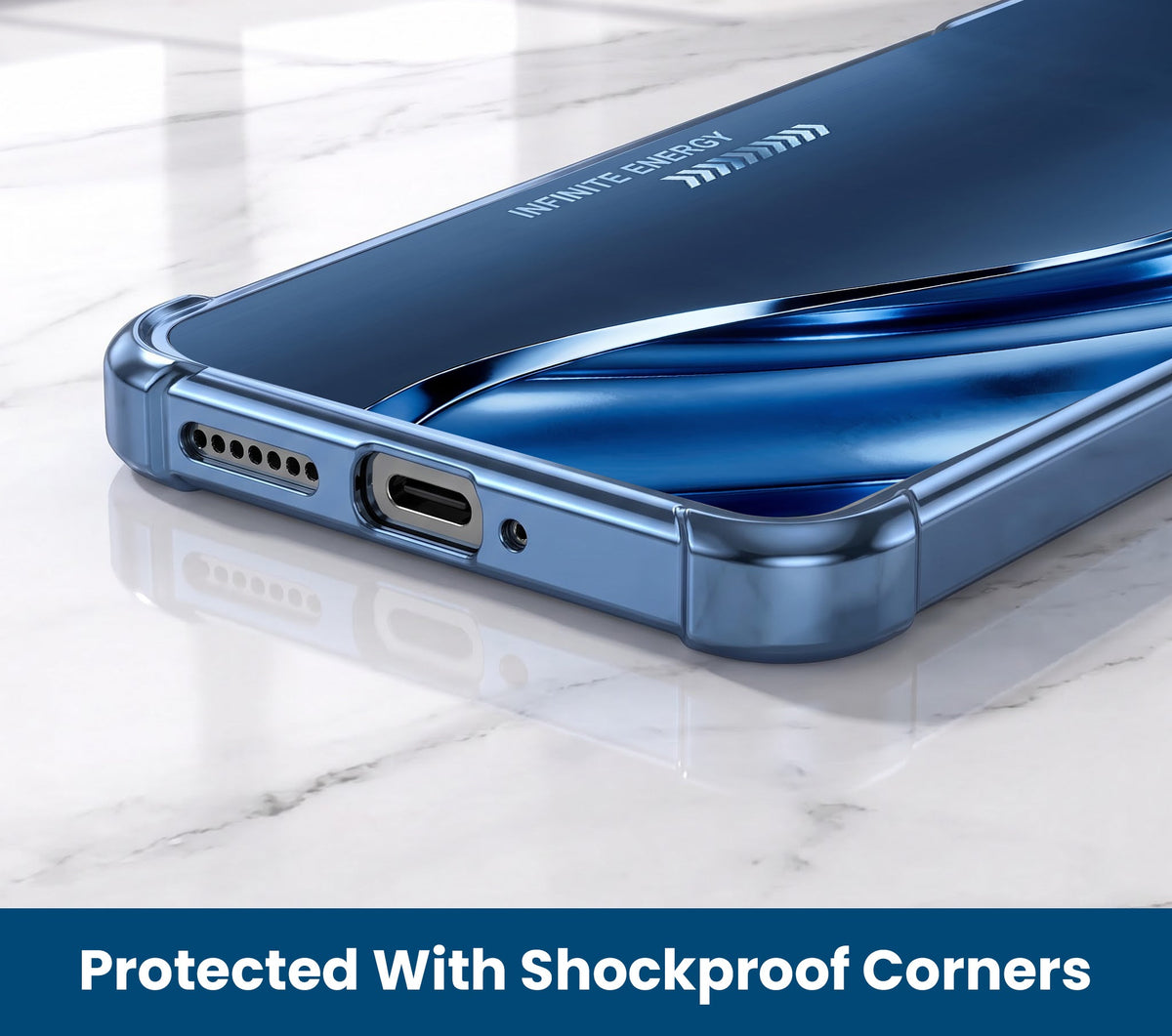 Oppo A5 Pro 5G Premium Infinity Energy Blue Airbags Printed Back Case