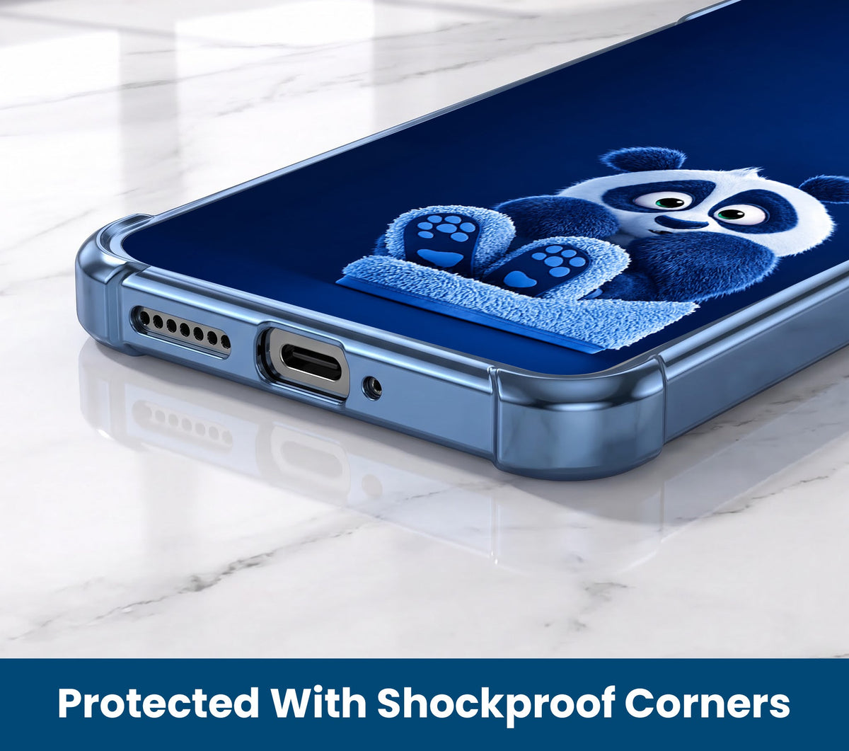 Oppo F31 Pro 5G Cute Panda Blue Airbags Printed Back Case