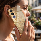 Vivo V70 FE 5G Golden Tree Gold Electroplated Glass Phone Back Case