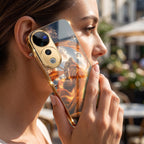 Vivo V40 Pro 5G Divine Hanuman Gold Electroplated Glass Phone Back Case