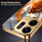 Oppo Reno 14 5G Divine Hanuman Gold Electroplated Glass Phone Back Case