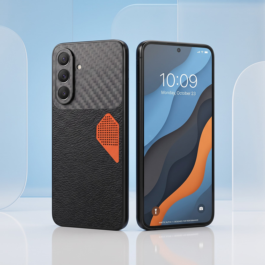 Samsung Galaxy A37 5G Carbon Fiber Heat Dissipation Leather Hybrid Phone Case