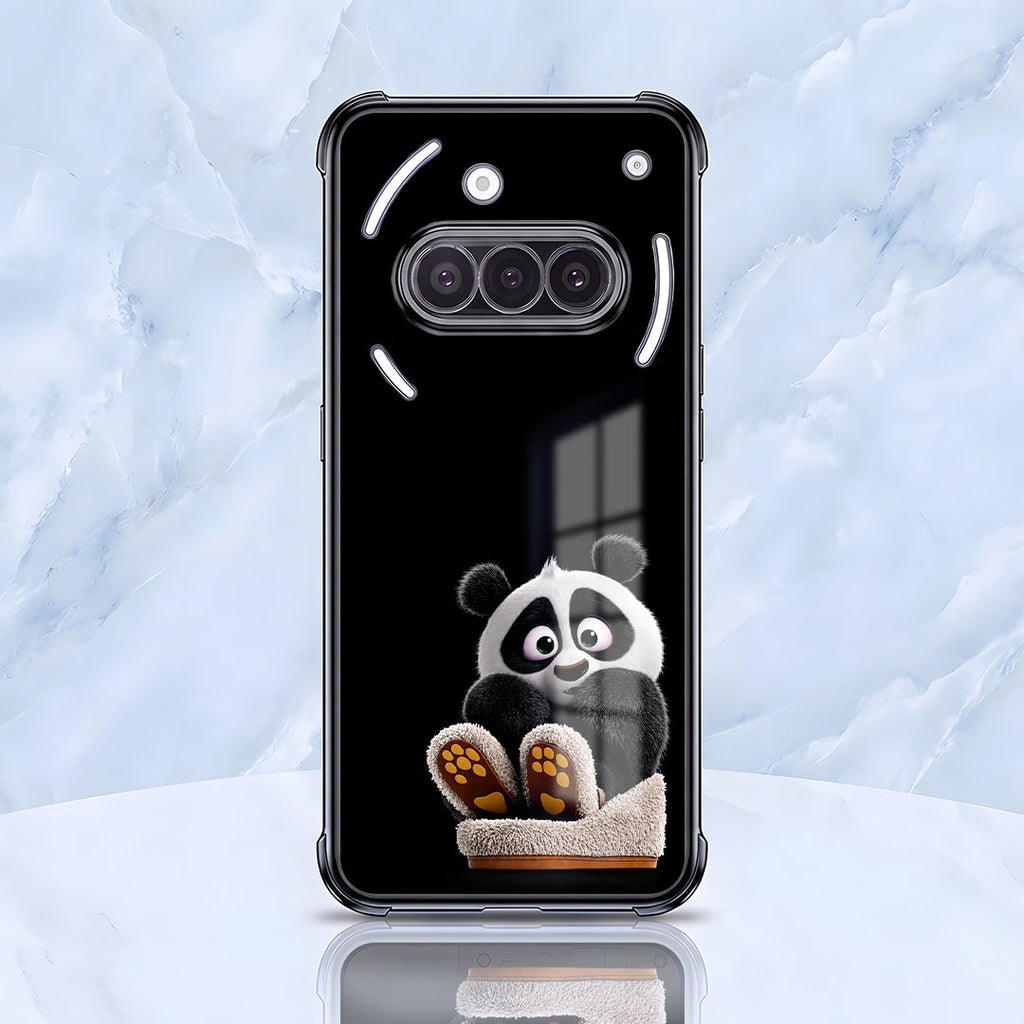 Nothing Phone 3a 5G Cute Panda Black Airbags Printed Back Case