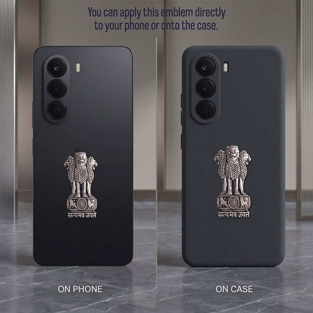 OnePlus Nord CE6 Lite 5G Compatible Satyamev Jayate 3D Metal Emblem Sticker