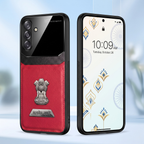 Samsung Galaxy A16 5G Satyamev Jayate 2-in-1 Emblem Leather Lens Protective Back Case