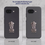 Google Pixel 9a 5G Compatible Satyamev Jayate 3D Metal Emblem Sticker
