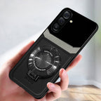 Samsung Galaxy A56 5G Original Luxury Leather Lens Magnifier Ring Stand Case