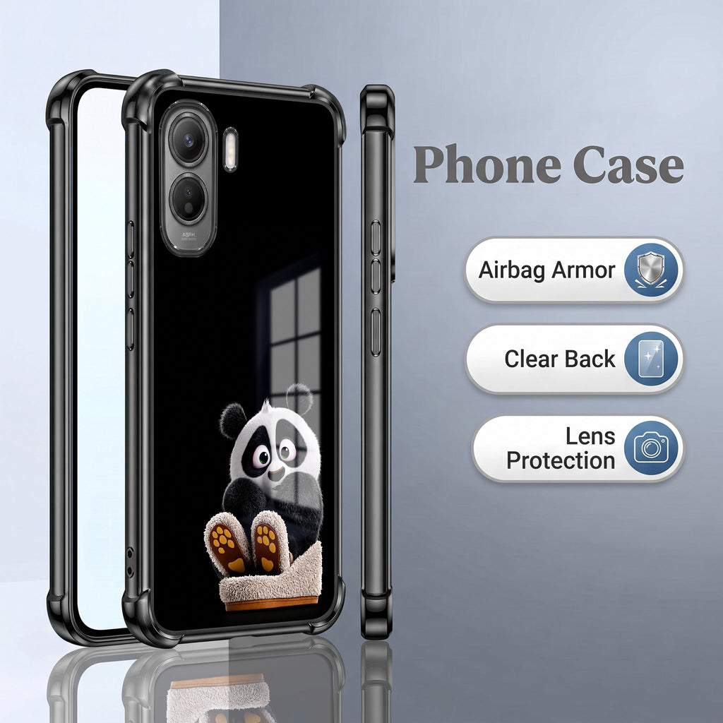 Vivo T5 Pro 5G Cute Panda Black Airbags Printed Back Case