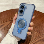 Vivo T5 Pro 5G Luxury Four Corner Invincible Bracket Ring Stand Case