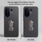 Vivo X200 FE 5G Compatible Satyamev Jayate 3D Metal Emblem Sticker