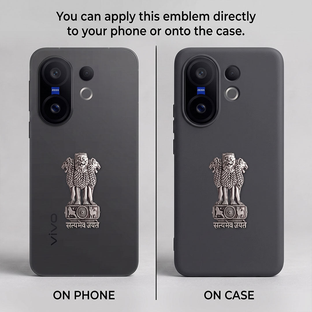 Vivo X200 FE 5G Compatible Satyamev Jayate 3D Metal Emblem Sticker