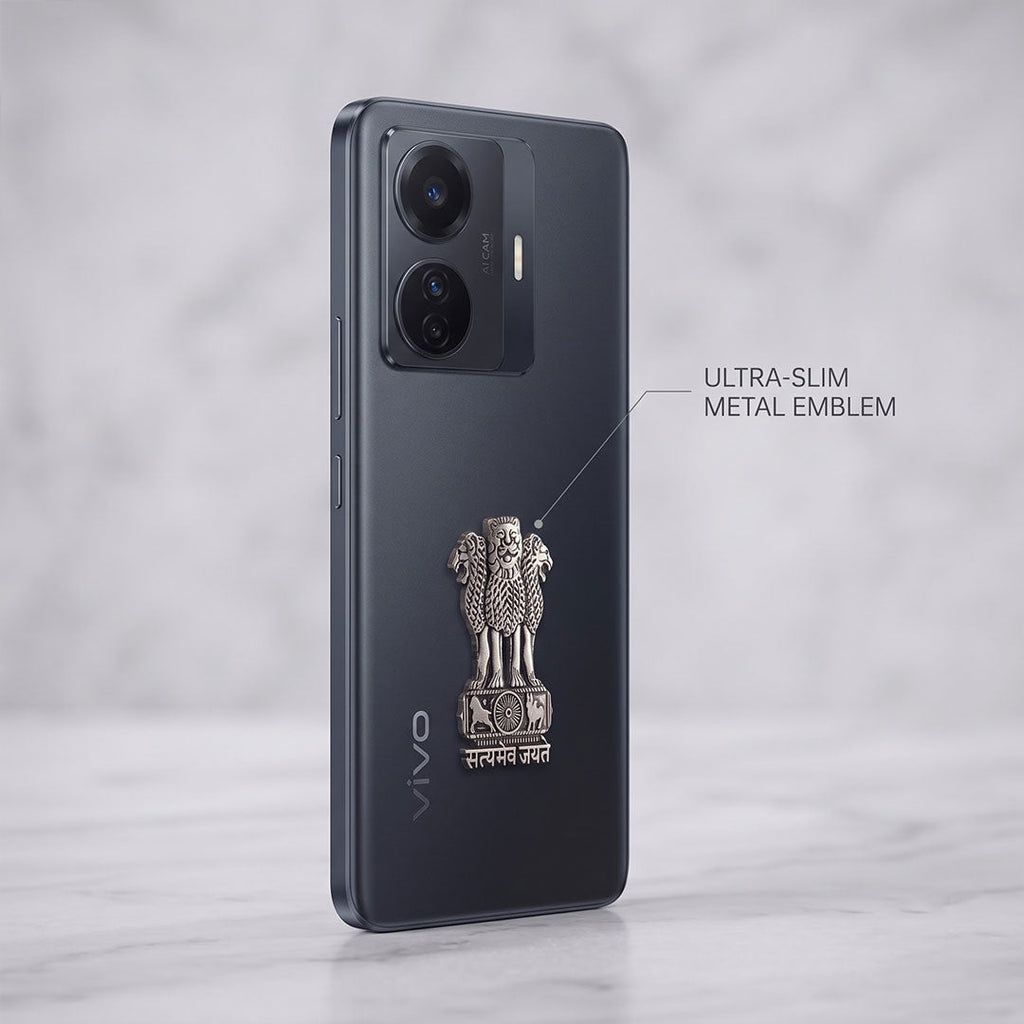 OPPO F29 Pro 5G Compatible Satyamev Jayate 3D Metal Emblem Sticker