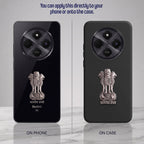 Redmi 14c 5G Compatible Satyamev Jayate 3D Metal Emblem Sticker