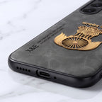 Samsung Galaxy A55 5G Satyamev Jayate Comfortable Leather Phone Case