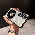Samsung Galaxy A56 5G Original Luxury Magnifier Ring Stand Shockproof Airbags Corner Case