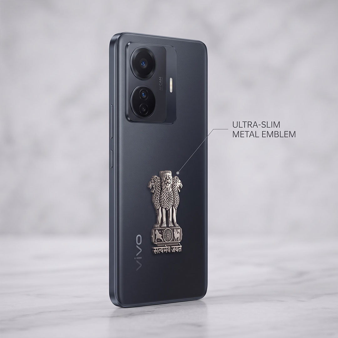 Vivo T1 Pro 5G Compatible Satyamev Jayate 3D Metal Emblem Sticker