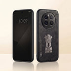 Realme 12 Pro+ 5G Metal Emblem Satyamev Jayate Comfortable Sheepskin Phone Case