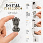 OnePlus 15 5G Compatible Satyamev Jayate 3D Metal Emblem Sticker