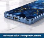Motorola Edge 60 Pro 5G Blue Crimson Marble Airbags Printed Back Case