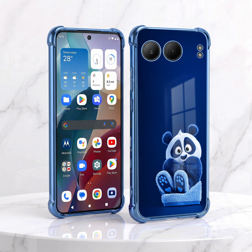 One Plus Nord 4 5G Cute Panda Blue Airbags Printed Back Case