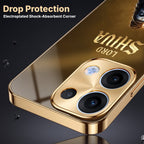 Oppo Reno 13 5G Lord Shiva Gold Electroplated Glass Phone Back Case