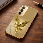 Oppo Reno 12 Pro 5G Golden Eagle Gold Electroplated Glass Phone Back Case