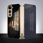 Vivo Y400 Pro Royal Heritage Edition Gold Electroplated Glass Phone Back Case
