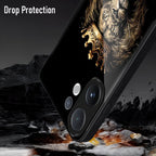 Vivo V60 5G Premium Acrylic Shockproof Glass Back Case (Crowned Lion )