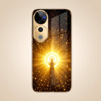 Vivo V40 Pro 5G Lakshmi Sacred Gold Electroplated Glass Phone Back Case