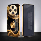Oppo F27 Pro+ 5G Luxury Wave Gold Electroplated Glass Phone Back Case