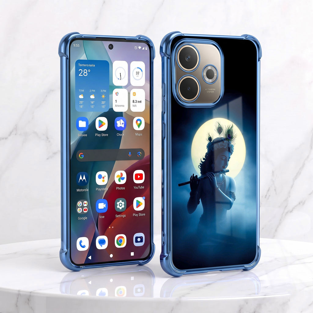 Oppo A5 Pro 5G Midnight Krishna Blue Airbags Printed Back Case